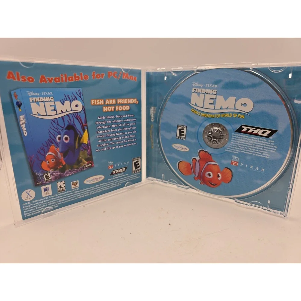 Disney Pixar Finding Nemo Underwater World Of Fun PC Mac CD-ROM 2003 THQ Game